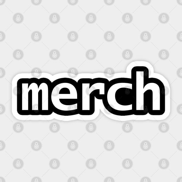 Minimal Merch Typography White Text Sticker by ellenhenryart